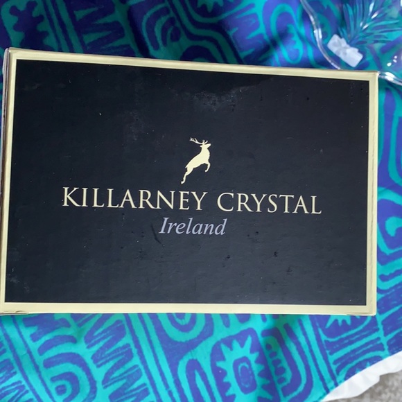 Killarney Crystal Starbright Candy Nuts Relish Bowl from Ireland NEW IN BOX - Picture 12 of 15